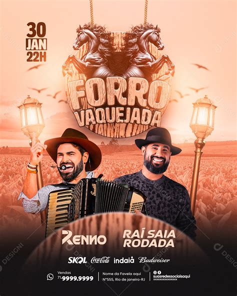 Flyer Story Forr Vaquejada Renno Ra Saia Rodada Social Media Psd