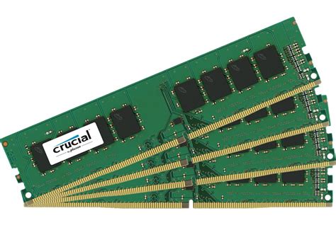 Crucial 16GB 4X4GB Quad Channel DDR4 2400MHz PC3-19200 UDIMM ...