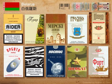 白俄羅斯菸盒收藏 cigarette packets from Belarus