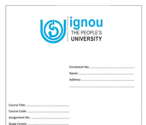 Ignou Front Page Pdf Rudenko