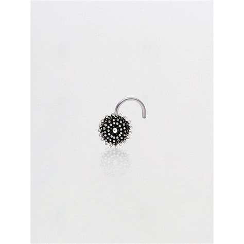 Giva Avni By Oxidised Silver Mandala Nose Pin For Women Buy Giva Avni