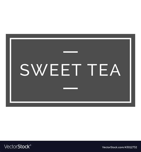 sweet tea drink label royalty  vector image