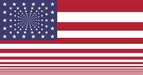 US flag but the stars and stripes tend to infinity and get smaller, as requested by u ...