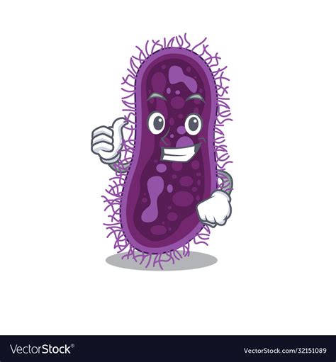 Lactobacillus Rhamnosus Bacteria Cartoon Vector Image