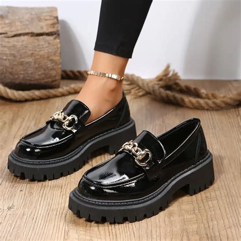 Womens Black Platform Loafers Style And Comfort Unite