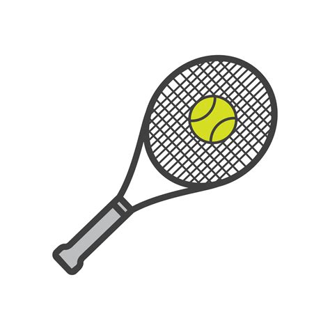 raqueta de tenis con pelota simple logotipo símbolo icono vector diseño