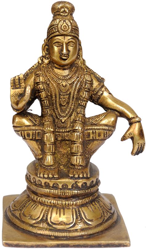 5" Ayyappan - A Saint Revered as Incarnation of Dharma in Brass ...