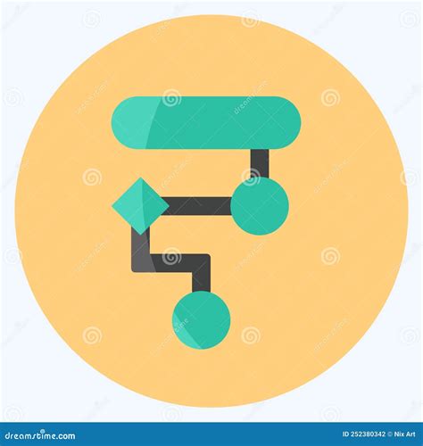 Icon Design Algorithm Suitable For Data Analytics Symbol Flat Style