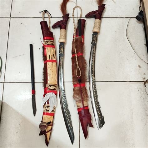 Jual Mandau Asli Kalimantan Mandau Jimpul Laes Cm Mandau Dayak