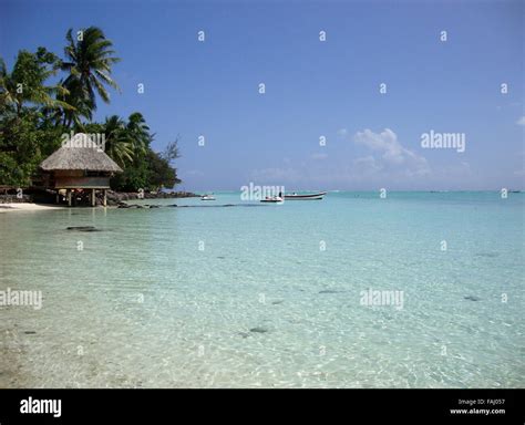 View Of Matira Beach Bora Bora French Polynesia Stock Photo Alamy