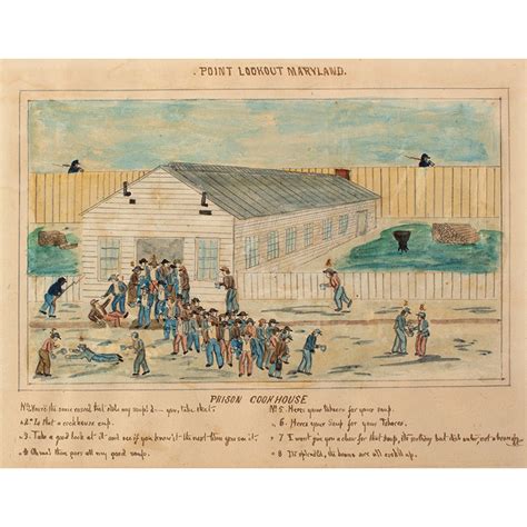 Historic Civil War Sketches Point Lookout Prison