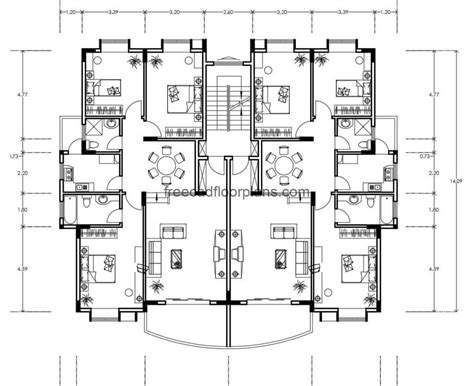 Residential Building 2007201 Free Cad Drawings