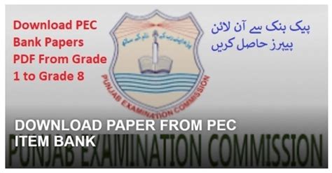 Pec Item Bank System 2024 Download Papers With Keys Grade