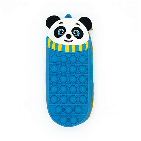 Panda Pop It Fidget Silicone Pencil Case