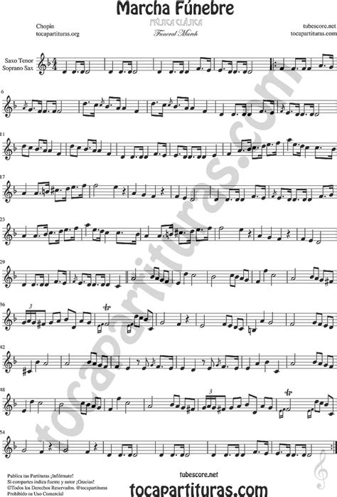 Tubescore Funeral March Sheet Music For Flute Violin Alto Saxophone