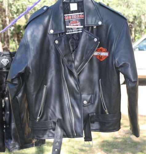 Harley Davidson Jacket Born To Ride Women Sz 16 18 Gem