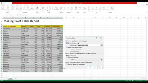 How To Make Pivot Table Report In Ms Excel Youtube