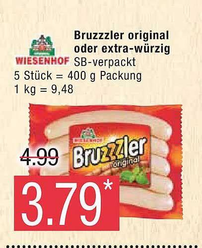 Wiesenhof Bruzzzler Original Oder Extra würzig Angebot bei Marktkauf