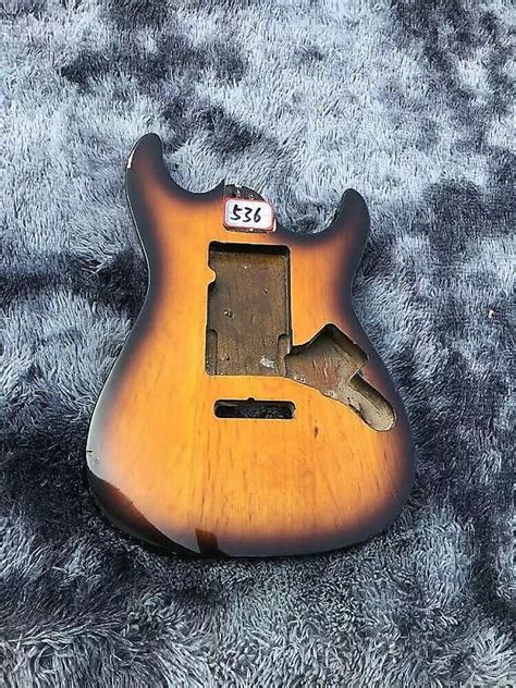 Tobacco Burst Unknown Strat Style Guitar Basswood Body Reverb