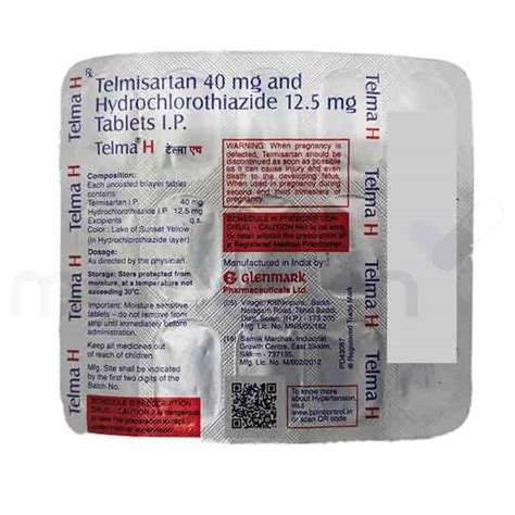 Buy Telma H Tablet 15s Online Uses Price Dosage Instructions Side