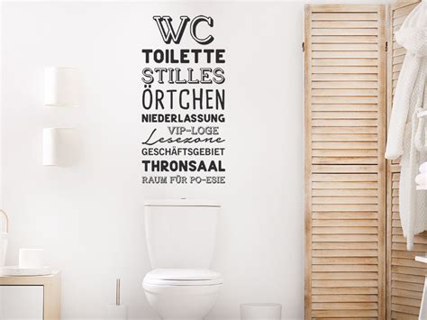 Wandtattoo Wc Worte Bad Toilette Wandtattoo De