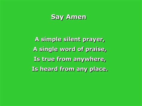 Ppt Say Amen Powerpoint Presentation Free Download Id5455988