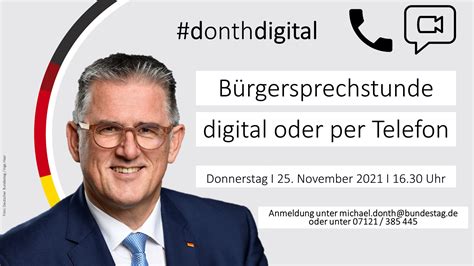 Digitale B Rgersprechstunde Mit Michael Donth Mdb Michael Donth Mdb