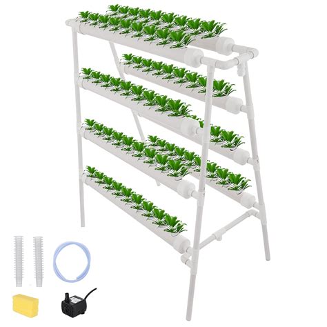 VEVOR 4 Layers 72 Plant Sites Hydroponic Site Grow Kit 8 Pipes