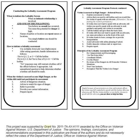 Lethality Assessment Program Protocol