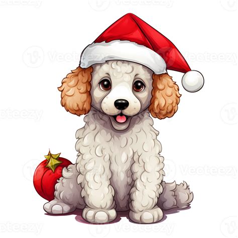 süß Pudel Weihnachten Clip Art Illustration ai generativ 31136469 PNG