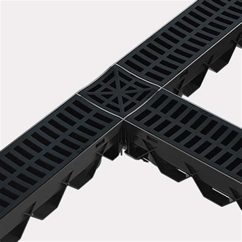 Storm Drain™ 4 Way Connector With Black Plastic Grate Archipro Au