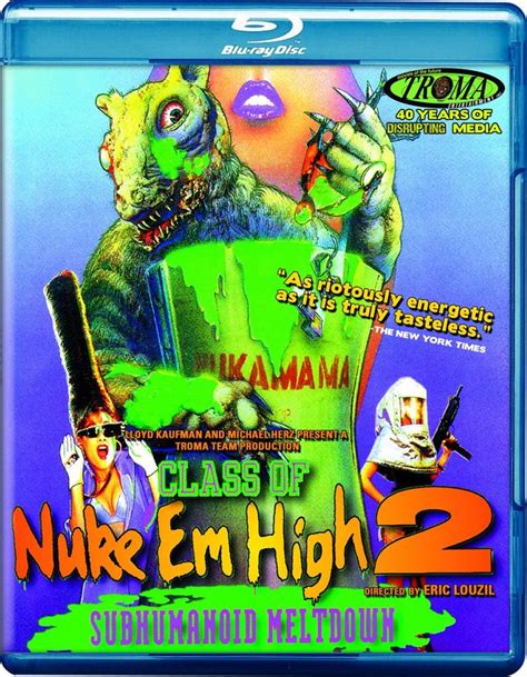 Class Of Nuke Em High 2 Subhumanoid Meltdown Blu Ray Dvd 1991