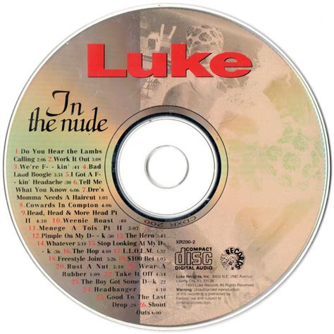 In The Nude By Luke CD Luke Records In Miami Rap The Good Ol Dayz