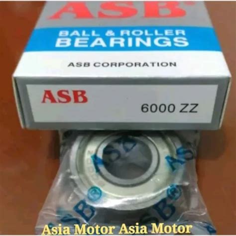 Bearing Laher 6000 ZZ ASB Ukuran 10x26x8 Mm Bering Laker 6000zz ASB 10