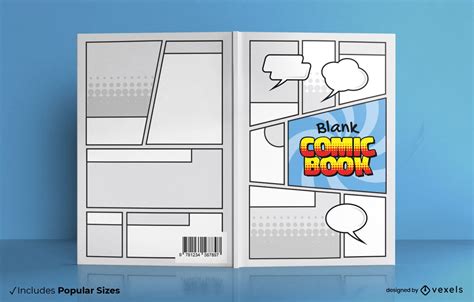 Blank Comic Book Strips Book Cover Design Vector Download