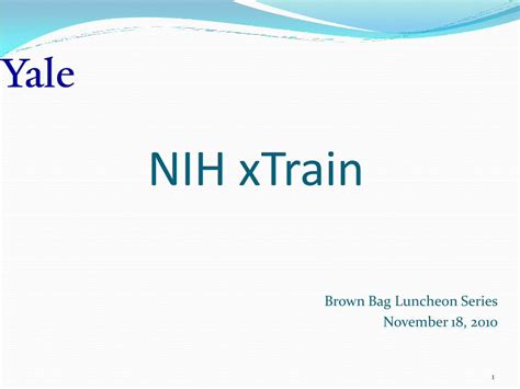 Pdf Nih Xtrain Yale University O Phs Statement Of