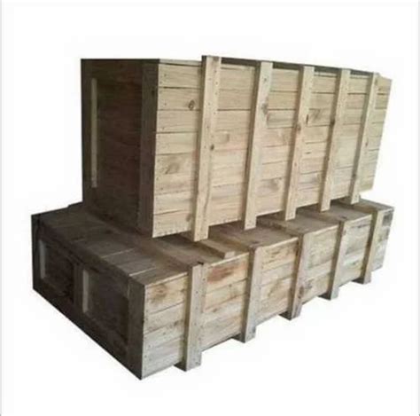 Rectangular Soft Wood Way Wooden Pallet Box For Packaging And