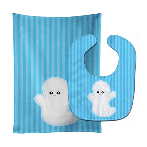 Halloween Ghost Baby Bib And Burp Cloth