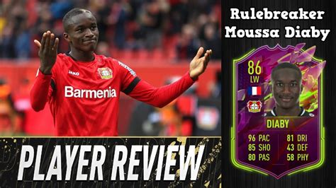 86 Rulebreaker Moussa Diaby Player Review Fifa 22 Ultimate Team Youtube