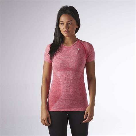 500kr Gymshark Seamless T Shirt Sherbet Pink Marl At Gymshark Norge