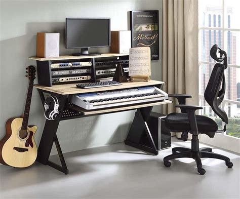 Acme Annette Music Desk Natural Black Music Desk Home Office