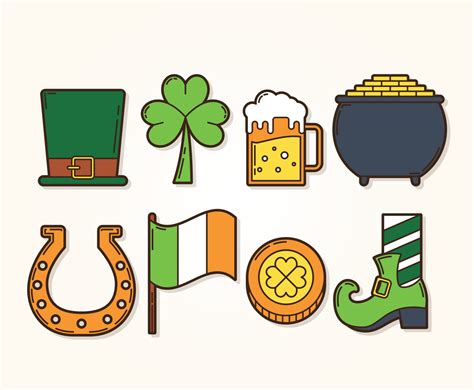 St Patricks Day Clipart Set Vector Art And Graphics