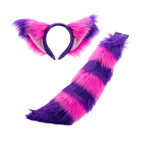 Pawstar Yip Cheshire Cat Ears Mini Tail Set Headband Furry Etsy