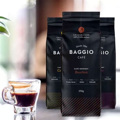 Café Em Pó Baggio 3 Pacotes 750g Café Gourmet Arábica Frete grátis