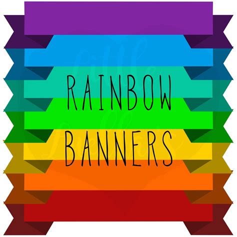 Rainbow, Banners Clipart, Rainbow Banners, Invitation Clipart, Clipart ...