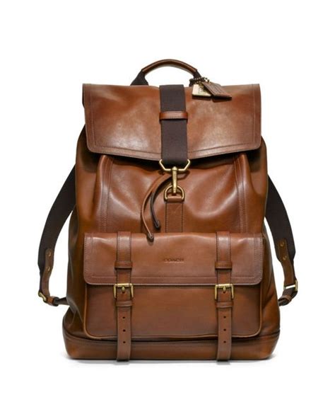 Coach Bleecker Backpack In Leather In Brown For Men Fawn Lyst