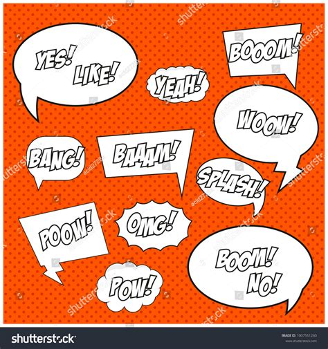 Comic Bubbles Template Your Comics Vector Stock Vector (Royalty Free) 1007551240 | Shutterstock