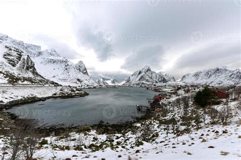 Winter in Reine, Lofoten Islands, Norway. 16173077 Stock Photo at Vecteezy