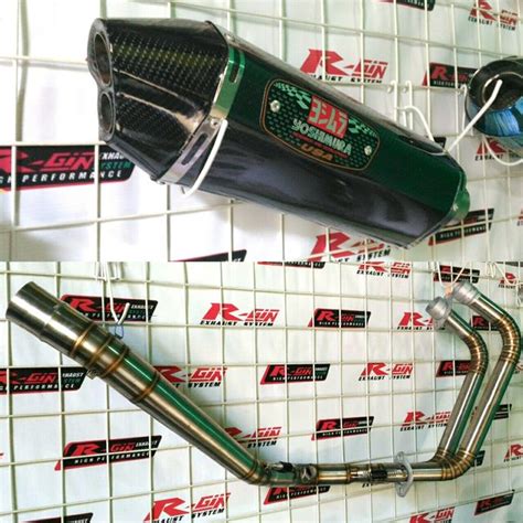 Jual Knalpot Racing Yoshimura R77 Doomblast Dual Hole Carbon Fullset