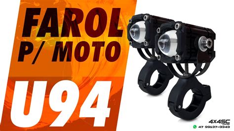 Farol De Milha Neblina Universal Para Moto U W C Suporte E